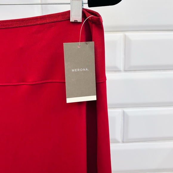 NWT Vintage Women’s Medium Merona Red A-Line Skirt - Picture 2 of 7